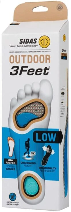 Sidas 3 Feet Outdoor Insole Low -Hiking And Camping 0026375 3 feet outdoor insole low