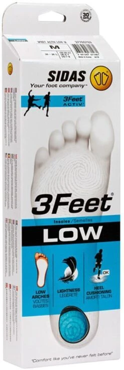 Sidas 3 Feet Activ Insole Low 10 Sidas 3 Feet Activ Insole Low -Hiking And Camping 0026468 3 feet activ insole low