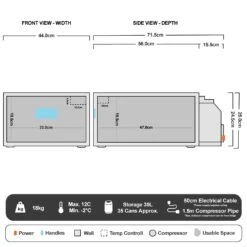 Dometic Coolmatic CD30 Drawer Fridge -Hiking And Camping 1203614