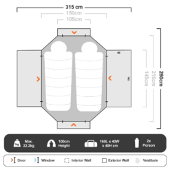 Outbreak Double Swag 1550 -Hiking And Camping 1205943