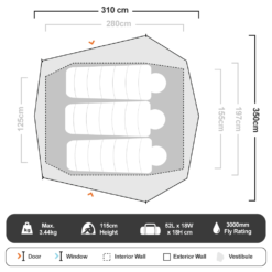 Howqua 3 Hiking Tent -Hiking And Camping 1206768
