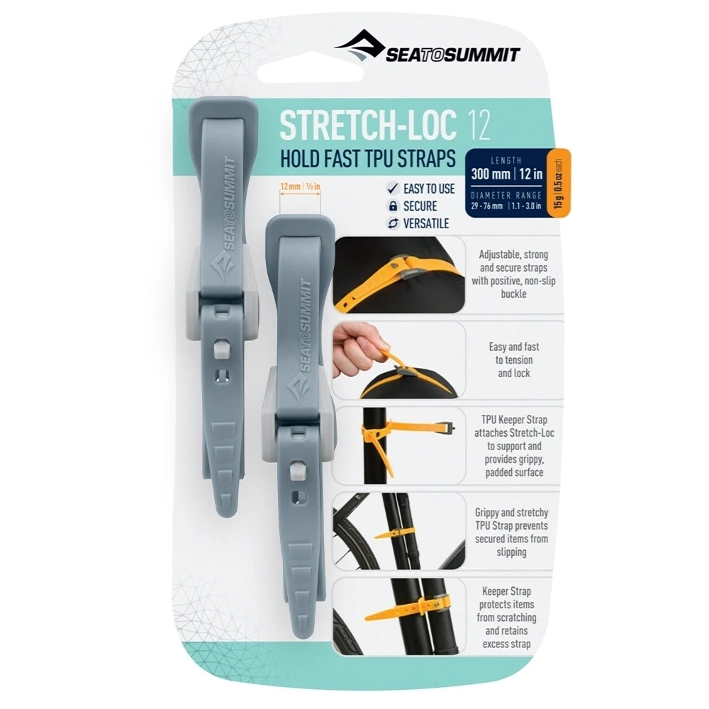 Sea To Summit Stretch−Loc 12 TPU Straps 12mm X 300mm 2 Pack 13 Sea To Summit Stretch−Loc 12 TPU Straps 12mm X 300mm 2 Pack - Image 11