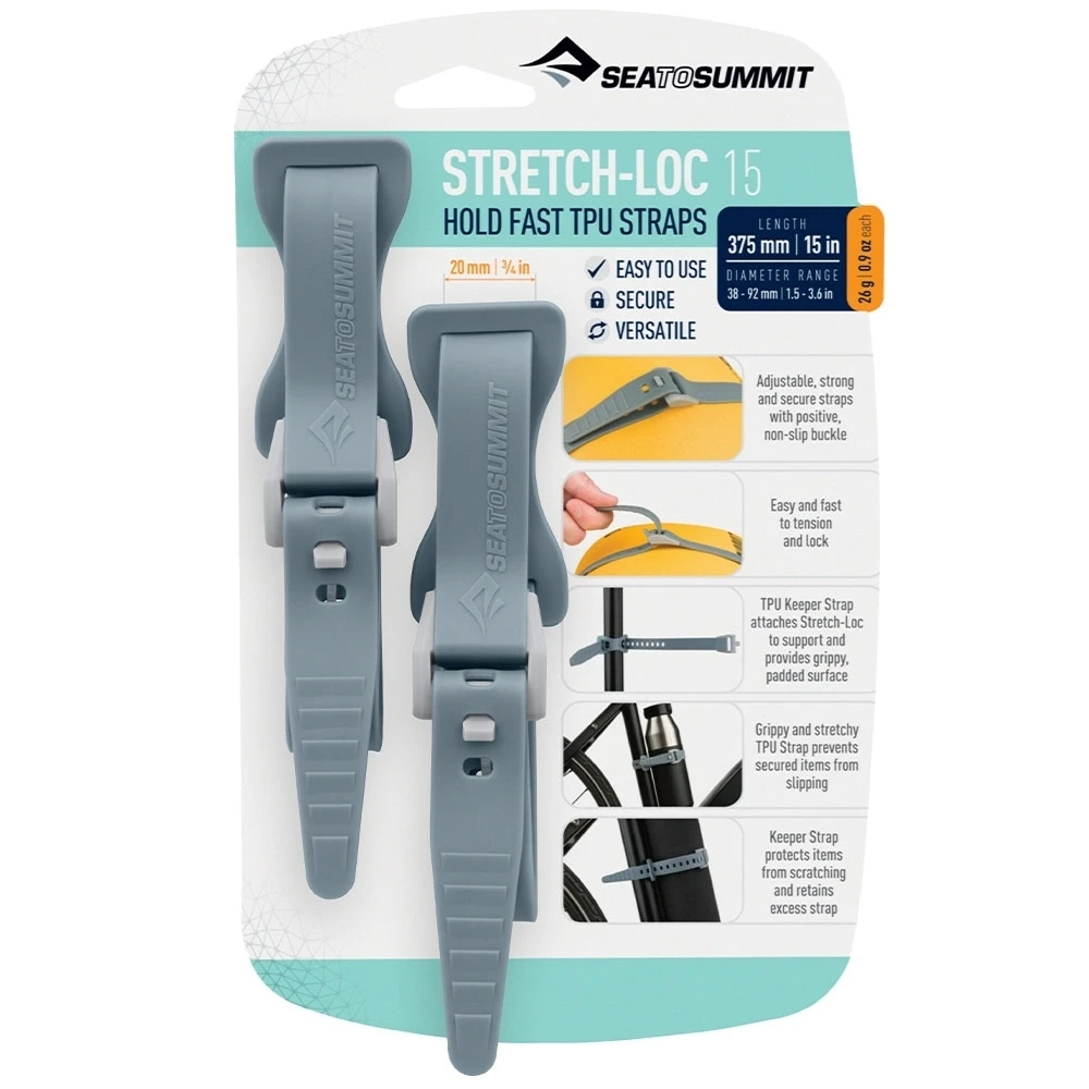 Sea To Summit Stretch−Loc 15 TPU Straps 20mm X 375mm 2 Pack 13 Sea To Summit Stretch−Loc 15 TPU Straps 20mm X 375mm 2 Pack - Image 11