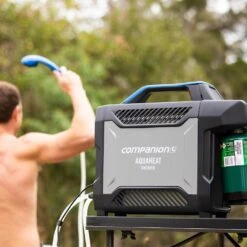 Companion AquaHeat Lithium Gas Shower -Hiking And Camping 1210650 aquaheat lithium gas shower