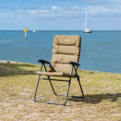 OZtrail Coolum 5 Position Recliner Chair 19 OZtrail Coolum 5 Position Recliner Chair -Hiking And Camping 1216188 coolum 5 position recliner chair beige