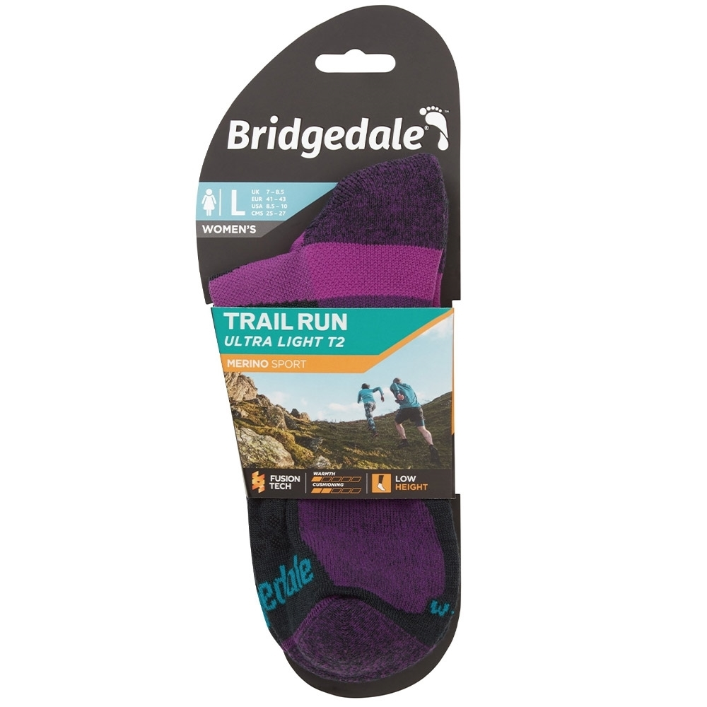 Bridgedale Trail Run Ultra Light T2 Merino Sport Low Women's Sock 4 Bridgedale Trail Run Ultra Light T2 Merino Sport Low Women's Sock - Image 2