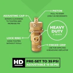 Heavy Duty (15−55psi) 4 Pack -Hiking And Camping 1226206 staun tyre deflators 4pk 15 50 psi vehicule over 4t