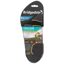 Bridgedale Trail Run Lightweight T2 Merino Sport 3/4 Men's Crew Sock -Hiking And Camping 1238505 trail run lightweight t2 merino sport 34 mens crew sock