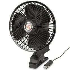 12V Portable Oscillating Fan With Clamp 8"