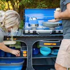 OZtrail Deluxe Camp Kitchen With Sink -Hiking And Camping 1241023 camp kitchen deluxe with sink