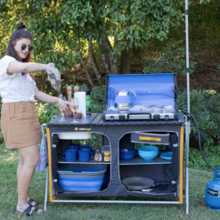 OZtrail Deluxe Camp Kitchen With Sink -Hiking And Camping 1241027 camp kitchen deluxe with sink