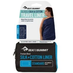 Sea To Summit Silk + Cotton Liner − Rectangular -Hiking And Camping 1242226 silk cotton liner rectangular