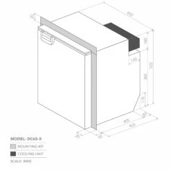 DC65−X 65L Upright Fridge -Hiking And Camping 1247600 dc65 x 65l upright fridge