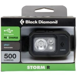 Black Diamond Storm 500 Rechargeable Headlamp -Hiking And Camping 1247814 storm 500 rechargeable headlamp black