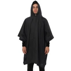 Stash Raincoat Poncho -Hiking And Camping 1251109 stash raincoat poncho black