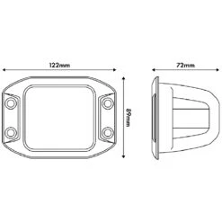 XDW Series 40W Square Flush Mount LED Hyperflood Work Light -Hiking And Camping 1257376 xdw series 40w square flush mount led hyperflood work light