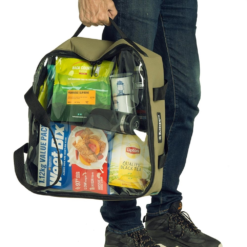 Australian Made Clear Top Large Drawer Bag -Hiking And Camping 1258137 australian made large drawer bag clear top khaki