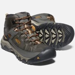 Keen Targhee III WP Mid Men's Boot -Hiking And Camping 1258381 targhee iii wp mid mens boot us 8 black olive golden brown
