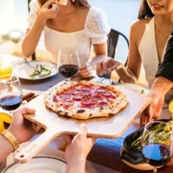 Ooni Bamboo Pizza Peel & Serving Board -Hiking And Camping 1259967 bamboo pizza peel serving board