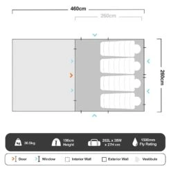 RV−5 Plus Canvas Touring Tent -Hiking And Camping 1260131