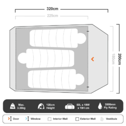 Roman Cradle 3P Hiking Tent -Hiking And Camping 1265727