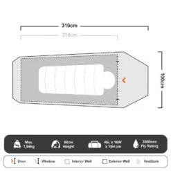 Roman Cradle 1P Hiking Tent -Hiking And Camping 1265729