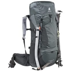 Deuter Aircontact Lite 50 + 10 Backpack 18 Deuter Aircontact Lite 50 + 10 Backpack -Hiking And Camping 1272742 aircontact lite 50 10 backpack graphite black
