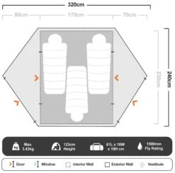 Marmot Catalyst 3−Person Tent -Hiking And Camping 1274368