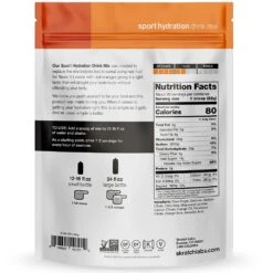 Skratch Labs Hydration Drink Mix 440g Orange 20 Serve -Hiking And Camping 1275576 skr sport hydration drink mix 400g resealable pouch oranges