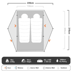 Grasshopper Ultralight 2 Hiking Tent -Hiking And Camping 1277282