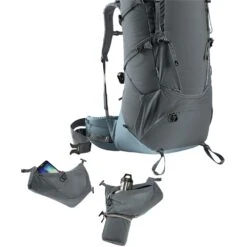 Deuter Aircontact Core 60 + 10 Backpack -Hiking And Camping 1277476 aircontact core 60 plus 10 backpack graphite shale