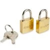 Solid Brass Padlocks 2 Pack -Hiking And Camping 1278377 luggage lock duo pack