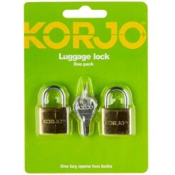 Solid Brass Padlocks 2 Pack -Hiking And Camping 1278379 luggage lock duo pack