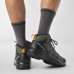 Salomon X Braze Mid GTX Men's Boots -Hiking And Camping 1281213 x braze mid gtx mens boots us 8 olive night black gray green